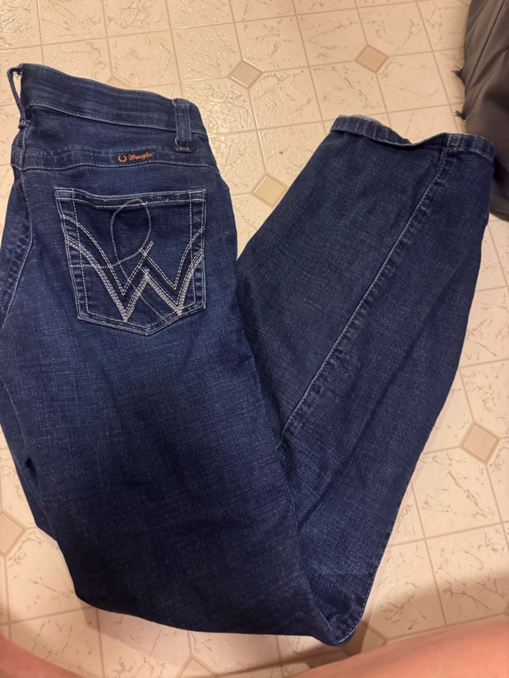 Wrangler Women's Boot Cut Jeans in Dark Blue Denim